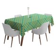 thumbnail image 1 of Vargottam Indoor/OutdoorTablecloth58x120 Inch Rectangle Tablecloth with Umbrella Hole and Zip- Waterproof PatioTableCloths- TableCovers for Backyard RectangularTable- Yellow, 1 of 5
