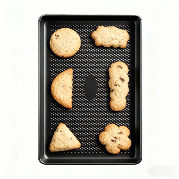 Moule à Pâtisserie Antiadhésif pour Chauffage Uniforme Plaque à Biscuits en Acier Robuste Poêle à Rôtir Idéale pour la Cuisson au Four