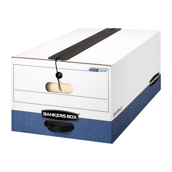 Bankers Box Liberty Plus - Boîte de Rangement - pour Légal - Blanc, Bleu