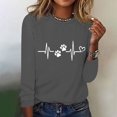thumbnail image 1 of XZNGL Womens Printed Round Neck Pullover Long Sleeved Casual Womens, 1 of 1