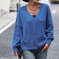 thumbnail image 1 of Cardigans d'Automne pour Femmes Mode Décontractée Couleur Cardigan à Manches Longues Cardigan Grande Taille en Liquidation, 1 of 9