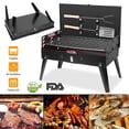 thumbnail image 3 of GPCT Portable Charcoal Grill Foldable BBQ Suitcase Grill Shelf, 3 of 8