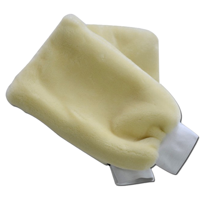 Natural Lambskin Wool Car Wash Mitt Extra Large Size Scratch-Free Sheepskin Wash Mitt ( 2pack)