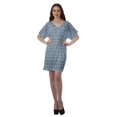 thumbnail image 2 of Moomaya Robes Modestes Femmes Robe Imprimée Shorts Femmes Col en V Tenue Décontractée, 2 of 6