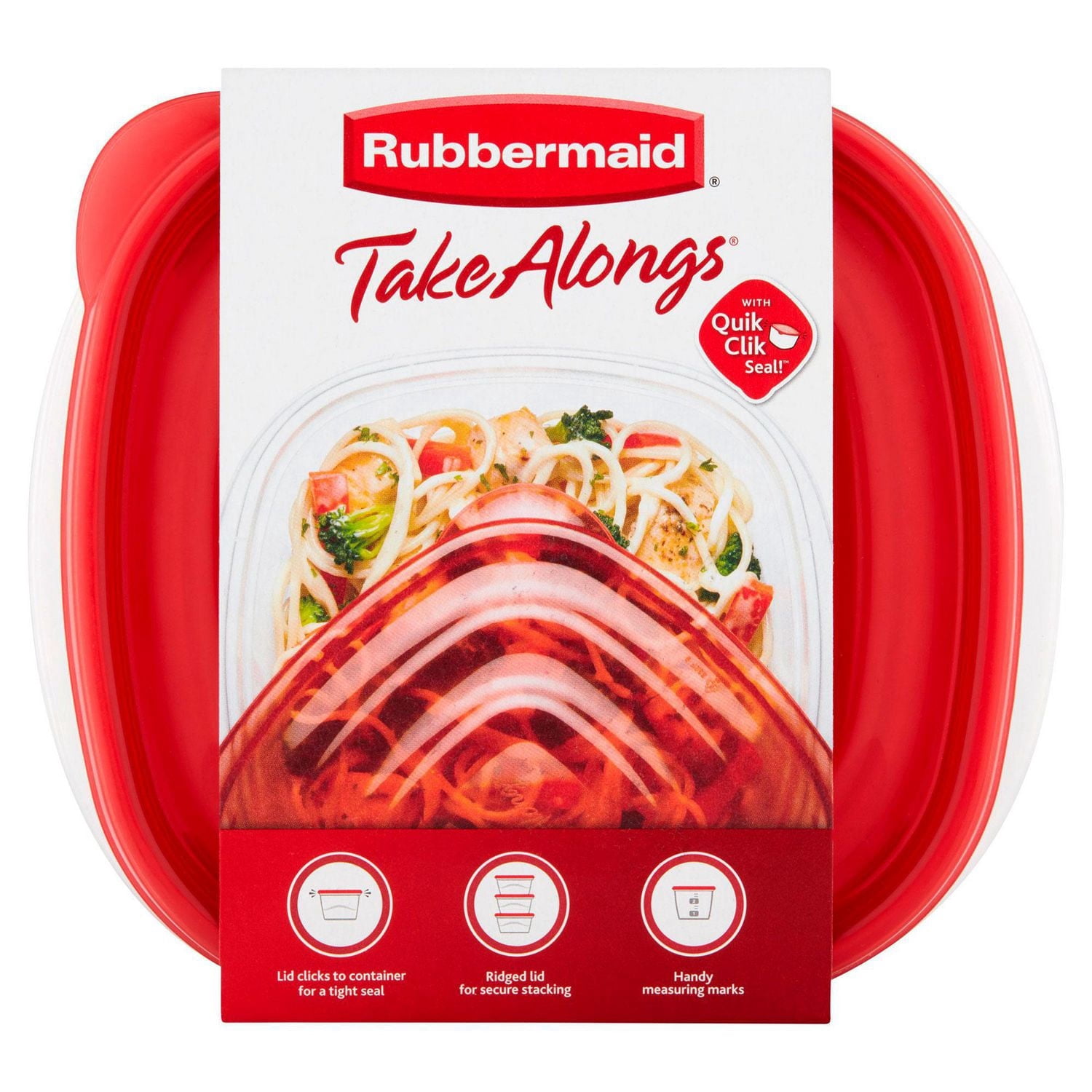 Rubbermaid TakeAlongs Contenant pour aliments, Carrés profonds, 5,2 tasses