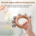 thumbnail image 4 of Musical 2 Pack Hand Jingle Bells Wooden Shaker Jingle Bells Musical Percussion Instrument Bells for Xmas Holiday Wedding Birthday Party Favors Handheld Bells Round 6 Bells Square 4, 4 of 7