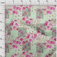 thumbnail image 3 of oneOone Cotton Flex Light Green Fabric Florals Craft Projects Decor Fabric Printed By The Yard 40 Inch Wide, 3 of 4
