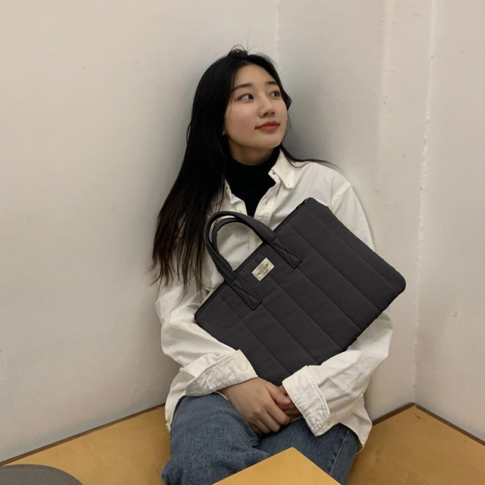 Laptop Bag for Women,14 Inch Laptop Bag,Pad Bag for School,Protective Waterproof Computer Shoulder Bag,Tablet Sleeve Bag for Efficient Storage Compact Electronics Organizer Pouch for Travel
