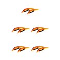 thumbnail image 1 of Wweixi Aerodynamic Spoiler Wing Motorcycle Motorcycle Accessories Durable Aerodynamic orange 5Set, 1 of 6