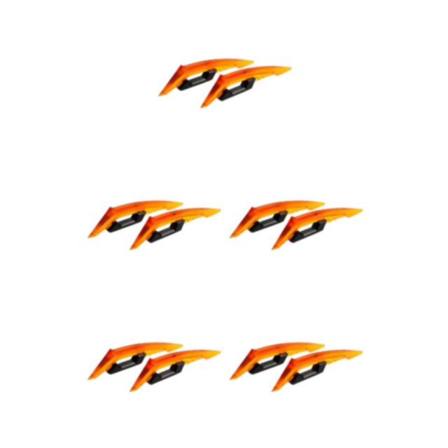Wweixi Aerodynamic Spoiler Wing Motorcycle Motorcycle Accessories Durable Aerodynamic orange 5Set
