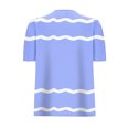 thumbnail image 2 of Pisexur Hauts pour Femmes, Hauts de Sortie pour Femmes & T-Shirt à Manches Courtes Col Rond Imprimé, Haut Ample, Hauts de Printemps pour Femmes Bleu Ciel, m, 2 of 3