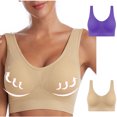 thumbnail image 2 of AherBiu 2pc Plus Size Sports Bras for Women Large Bust High Support Padded Bralettes Seamless Workout Underwear, 2 of 7