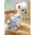 thumbnail image 1 of 1pc Pet Clothes For Small And Medium Dogs And Cats, Corduroy Comfortable And Cute Four-Legged Overalls, 1 of 4