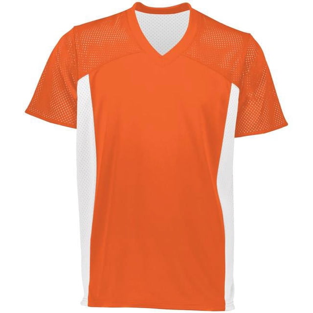 ASI 264.320.M Chandail de Football Réversible pour Adulte avec Drapeau, Orange et Blanc - Moyen