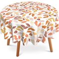 thumbnail image 1 of 60 Inch Round Tablecloth Autumn Leaves Polyester Cover, Decorative for Indoor/Outdoor Kitchen Dining Parties, Perfect Holiday Season Decor, 1 of 6