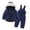 Navy, variant on Srobpty Toddler Long Sleeve Casual Set, Boys Girls Fashion Solid Color Down Jackets Keep Thickening Warm Outdoor Coat JumpSet