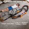 thumbnail image 3 of Slot Car Race Track Sets with 4 High-Speed Racing Slot Cars Electric Dual Racing Game with 2 Controllers Circular Overpass Track Featuring Flash Bridge Pendulum Gifts Toys for Boys Kids Age 6 7 8-12, 3 of 7