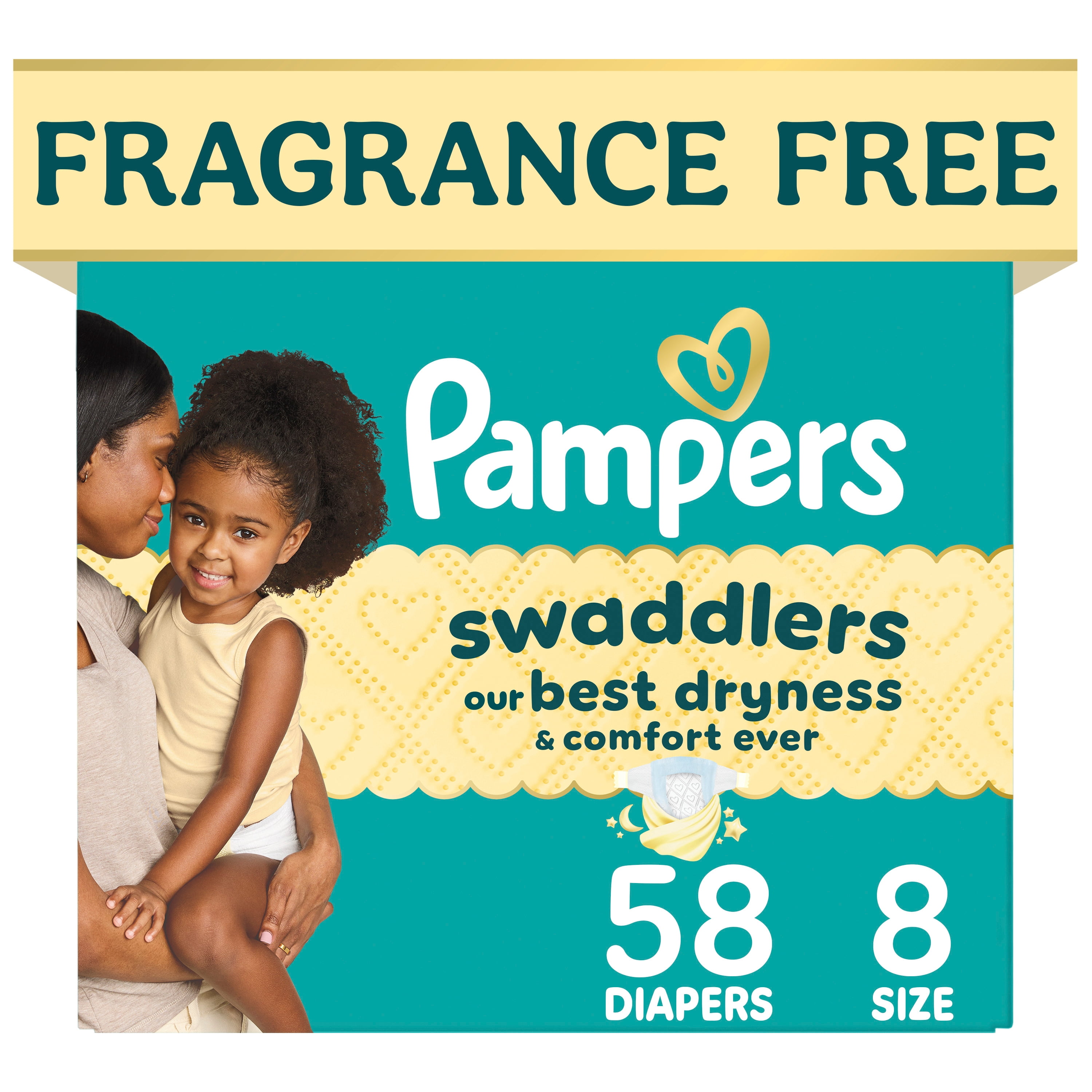 Pampers Swaddlers Diapers, S2 (10-22 lbs), Count, Absorbent, Keeps Baby Dry and Comfortable
