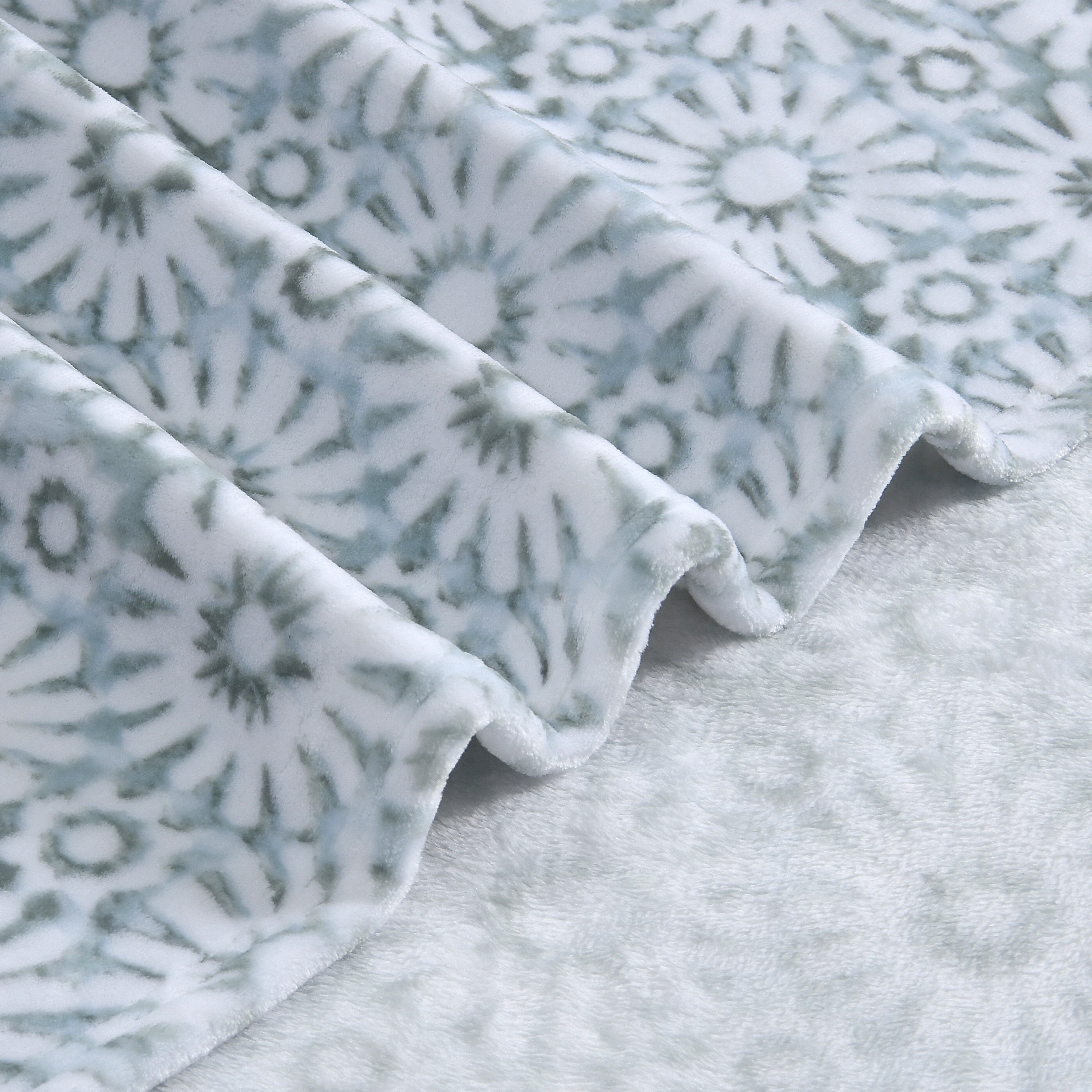 C&C California Oversized Plush Throw, Luxuriously Soft, Wrinkle Resistant, Easy Care – 60" x 70" STAR AQUA