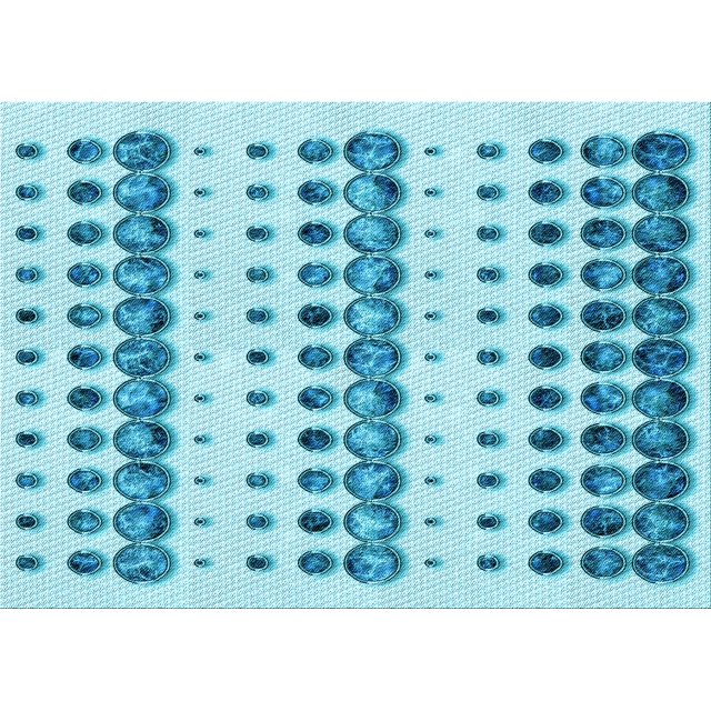 Ahgly Company Machine Washable Indoor Rectangle Transitional Blue Ivy Blue Area Rugs, 2' x 3'