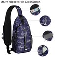 thumbnail image 2 of Educational Science Sling Backpack, Scientific Formula Crossbody Daypack for Classroom Learning and Lab Use, 2 of 5