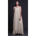 thumbnail image 2 of Bimba Robe de Nuit Imprimée Artistique à Plumes Ivoire pour Femmes Longue à Bretelles Spaghetti Robe Maxi Vêtement de Nuit Robe XXX-Large, 2 of 5