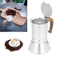 thumbnail image 4 of Moka Stove Coffee Maker, Hand Made Silver Moka Pot  For Travel 150ml, 4 of 8