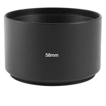58mm Tele Metal Screw-in Lens Hood Black for Camera