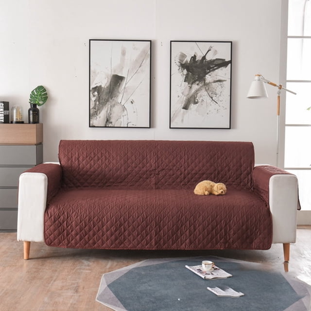 SSZMDLB under $5 Sofa Cover, Reversible Couch Protector Water Resistant, Furniture Protector with Elastic Straps, Pet Proof Sofa Slipcover, Living Room Couch Cover, Home Decor Protective Cover