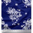 thumbnail image 1 of Soimoi Polyester Crepe Fabric Leaves, & Rose Floral Fabric Prints by Yard 42 Inch Wide, 1 of 3