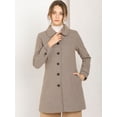 thumbnail image 3 of INSPIRE CHIC Manteau d'Hiver pour Femme à Col Peter Pan, à Simple Boutonnage, 3 of 6