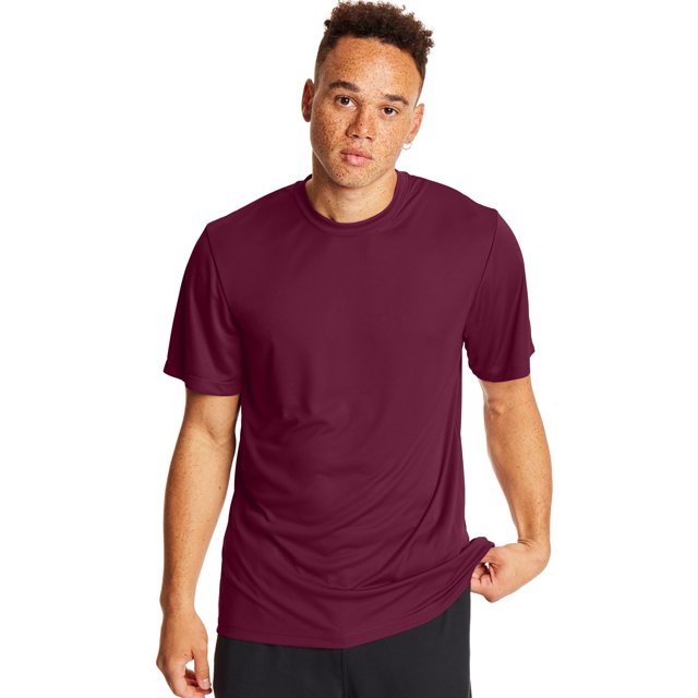 Hanes T-Shirt Sport Cool DRI Performance pour Hommes Lot de 2, TG, Marron