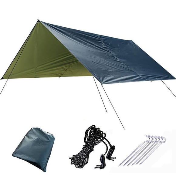 Pisexur Camping Tent Rain Tarp 3 X 4 M Ultra-Light Sun Protection Backpack