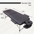 thumbnail image 2 of Extra-Wide Aluminum Portable Massage Table, 73" Length, 28" Width Professional SPA Massage Bed with Thick Cushion. 2 Folding Height Adjustable SPA Bed with Face Cradle, Arm Rests & Carrying Bag, 2 of 7