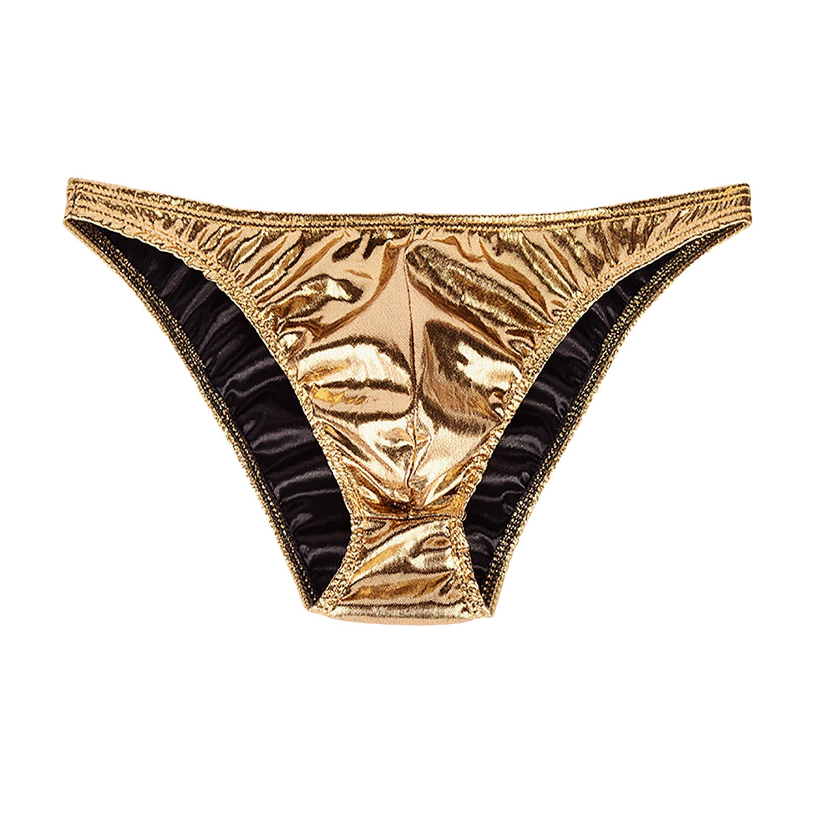 Ediodpoh Men's Exotic Apparel Sexy Underwear Solid Color Briefs for Men Comfortable and Fashionable Lingerie for Moments for Everyday Wear Underwear for Men Gold A