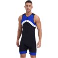 thumbnail image 2 of Sxiwei Men's Sun Protection Jumpsuit Sleeveless Rash Guard Zipper Bodysuit Swimwear Surfing Bathing Blue XXL, 2 of 7