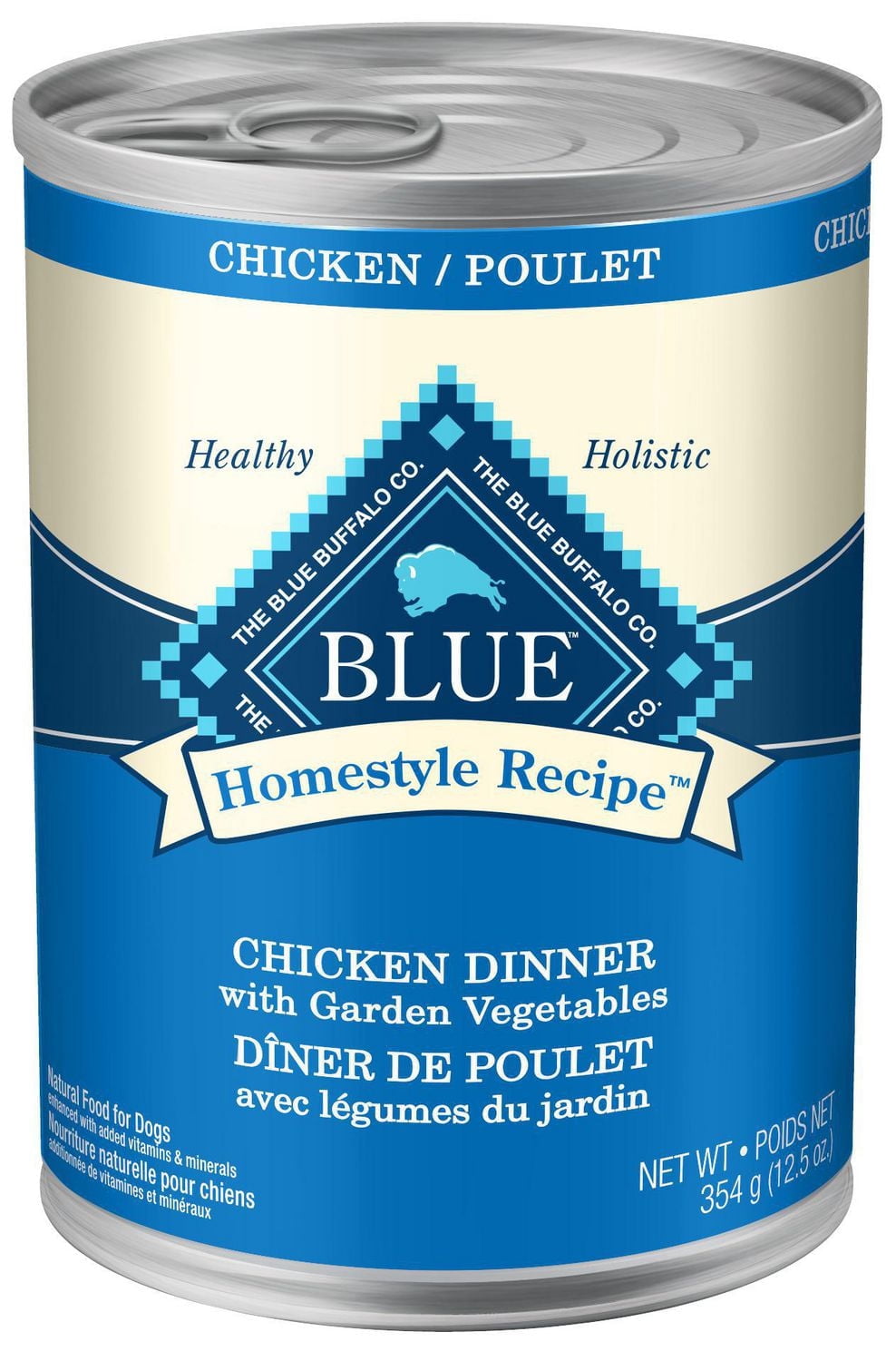 Blue Buffalo Homestyle Recipe Adult Wet Dog Food, Chicken Dinner, 12.5-oz. Can