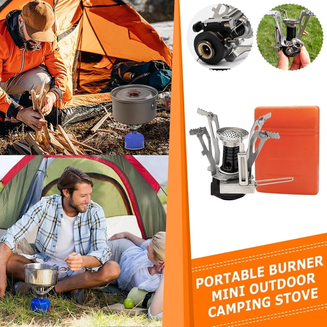 ddioayh Liquidation Extérieur Portable Pique-Nique Camping Brûleur Intégré-Petit Mini Brûleur