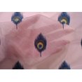 thumbnail image 4 of oneOone Cotton Silk Fabric Peacock Feather Ikat Print Fabric BTY 42 Inch Wide, 4 of 4