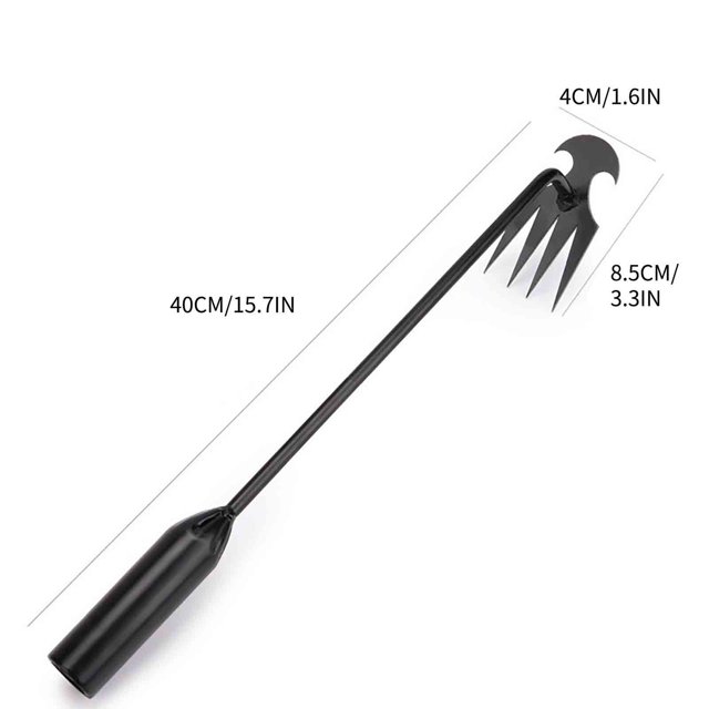 Weed Puller Tool,Manual Household Agricultural Tool with Four Tines,Thick Manganese Steel for Removing Weeds in Narrow Corners,Weeding Tools for Garden