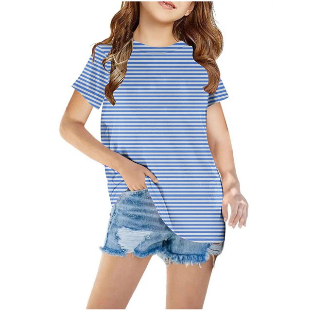 MeetoTime T-Shirt Graphique à Manches Courtes pour Enfants Tee Décontracté à Col Rond Haut pour Bébés Garçons Filles 3-12 Ans