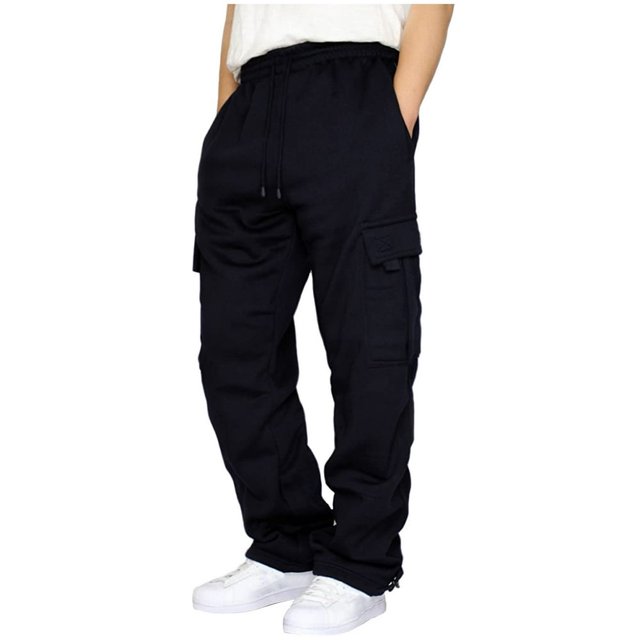 Men‘s Hiking Cargo Pants Clearance Sale Loose Fit Drawstring Elastic Waist Joggers Sweatpants Plus Size Lightweight Work Trousers with Multi Pockets S - 5XL