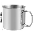 thumbnail image 4 of Glass&Bottle Camping Stainless Steel Cup with Foldable Handle for Outdoor Use Durable 700ml Drinking Mug for Backpacking and Home Practical Design for Water, 4 of 8