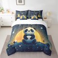 thumbnail image 2 of YST Panda Ensemble de Literie 7 Pcs, Ensemble de Couette Panda Mignon avec Draps, Format Simple, 2 of 5