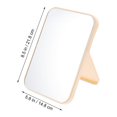 thumbnail image 2 of HLONK Women Simple Design Portable Facial Makeup Mirror Compact Foldable Desktop Cosmetic Makeup Mirror (Beige), 2 of 7