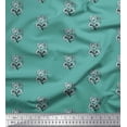 thumbnail image 1 of Soimoi Velvet Fabric Floral Block Printed Fabric 1 Yard 58 Inch Wide, 1 of 3