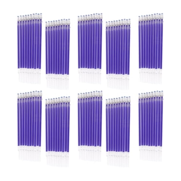 Rongfmy 100 Pcs Hot Erasable Pen Refills, Heated Disappearing Fabric Marking Pen Refills Blue