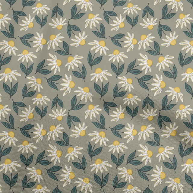 oneOone Tissu en Coton Flex Vert Olive Matériel de Robe Florale Tissu Imprimé Tissu au Mètre 40 Pouces de Large