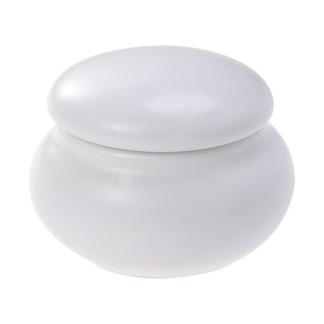 Mini Ceramics Cream Rouge Storage Tank Portable Travel Makeup Sealed Bottle (White)
