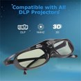 thumbnail image 3 of 3D Active Shutter Glasses, DLP Link Black 144Hz 3D Glasses  For 3D DLP Projectors, 3 of 8